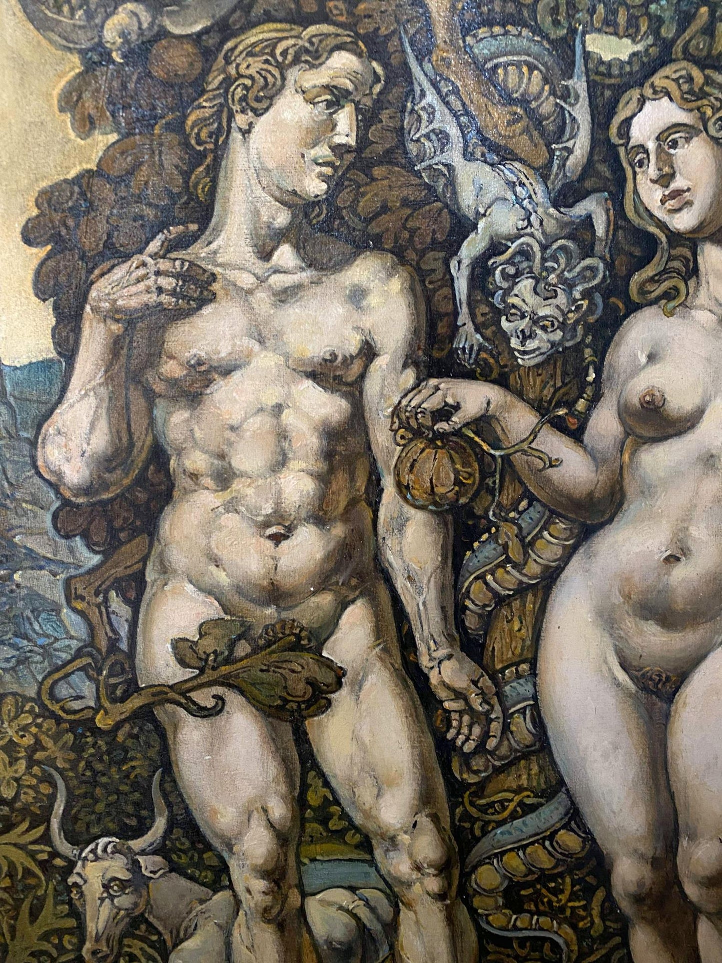 Oil painting of Adam and Eve by Litvinov Oleg Arkad’yevich