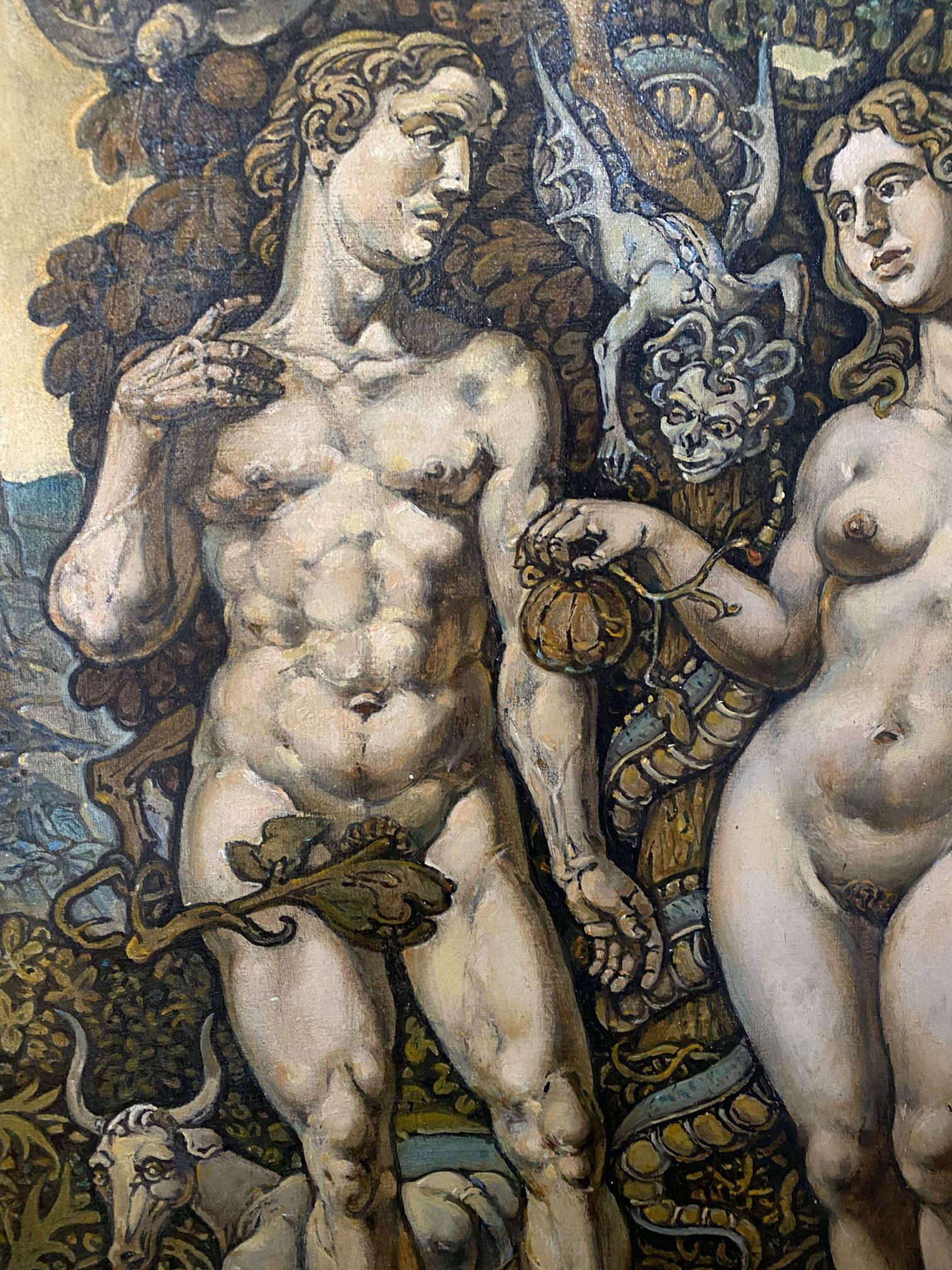Oil painting of Adam and Eve by Litvinov Oleg Arkad’yevich