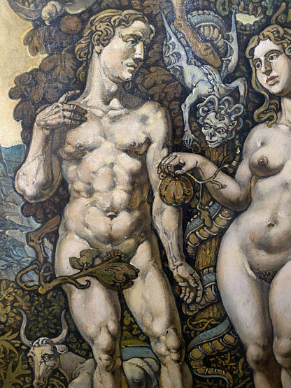 Oil painting of Adam and Eve by Litvinov Oleg Arkad’yevich