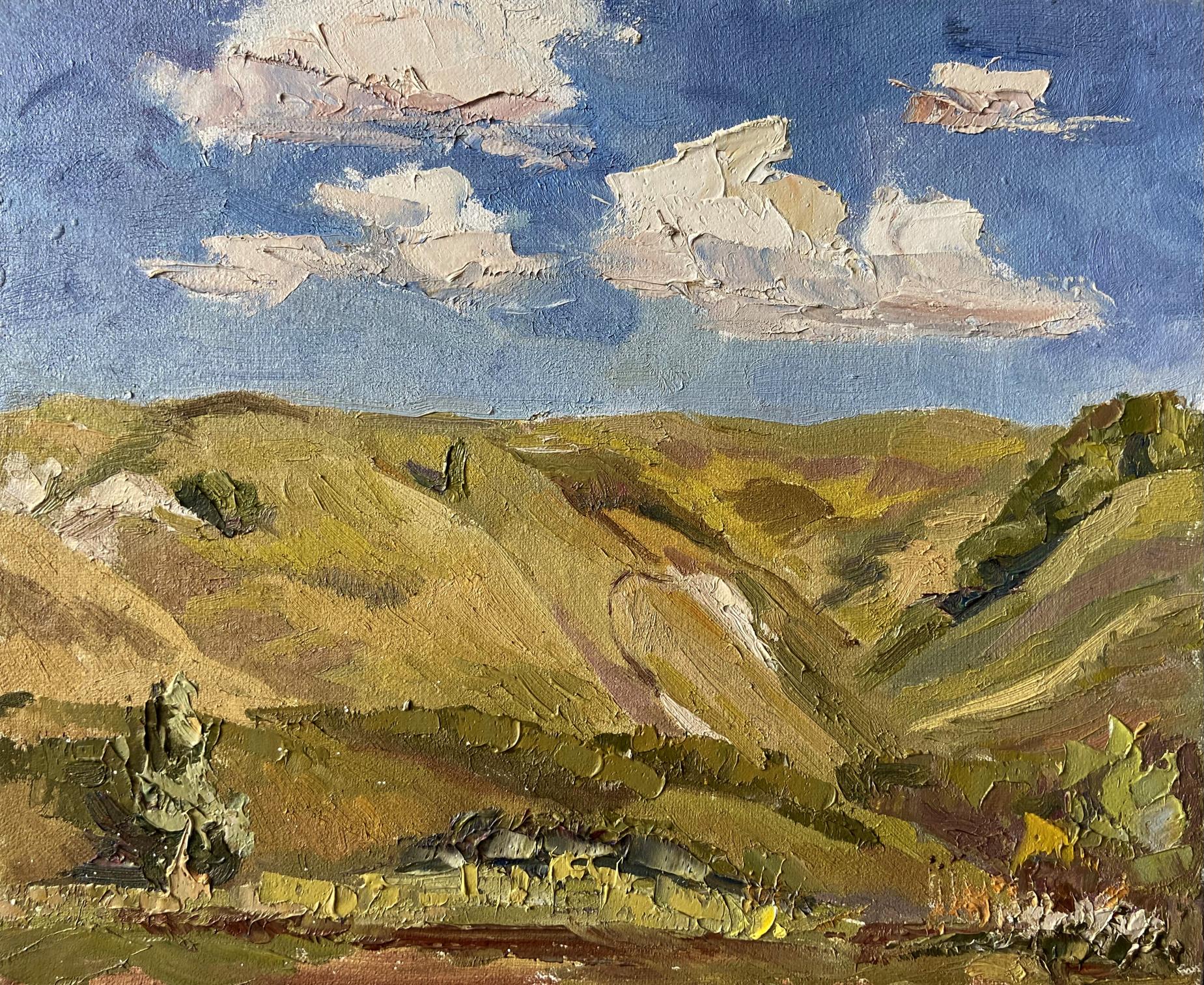 Oil painting It's sunny in the mountains Gaponchenko Ivan Ivanovich