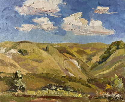 Oil painting It's sunny in the mountains Gaponchenko Ivan Ivanovich