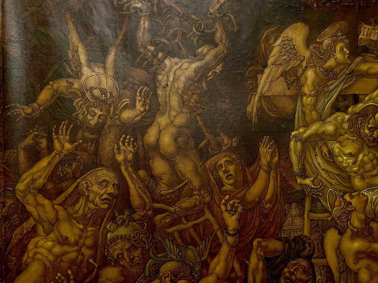Dramatic oil painting Descent from the Cross by Litvinov Oleg Arkad’yevich