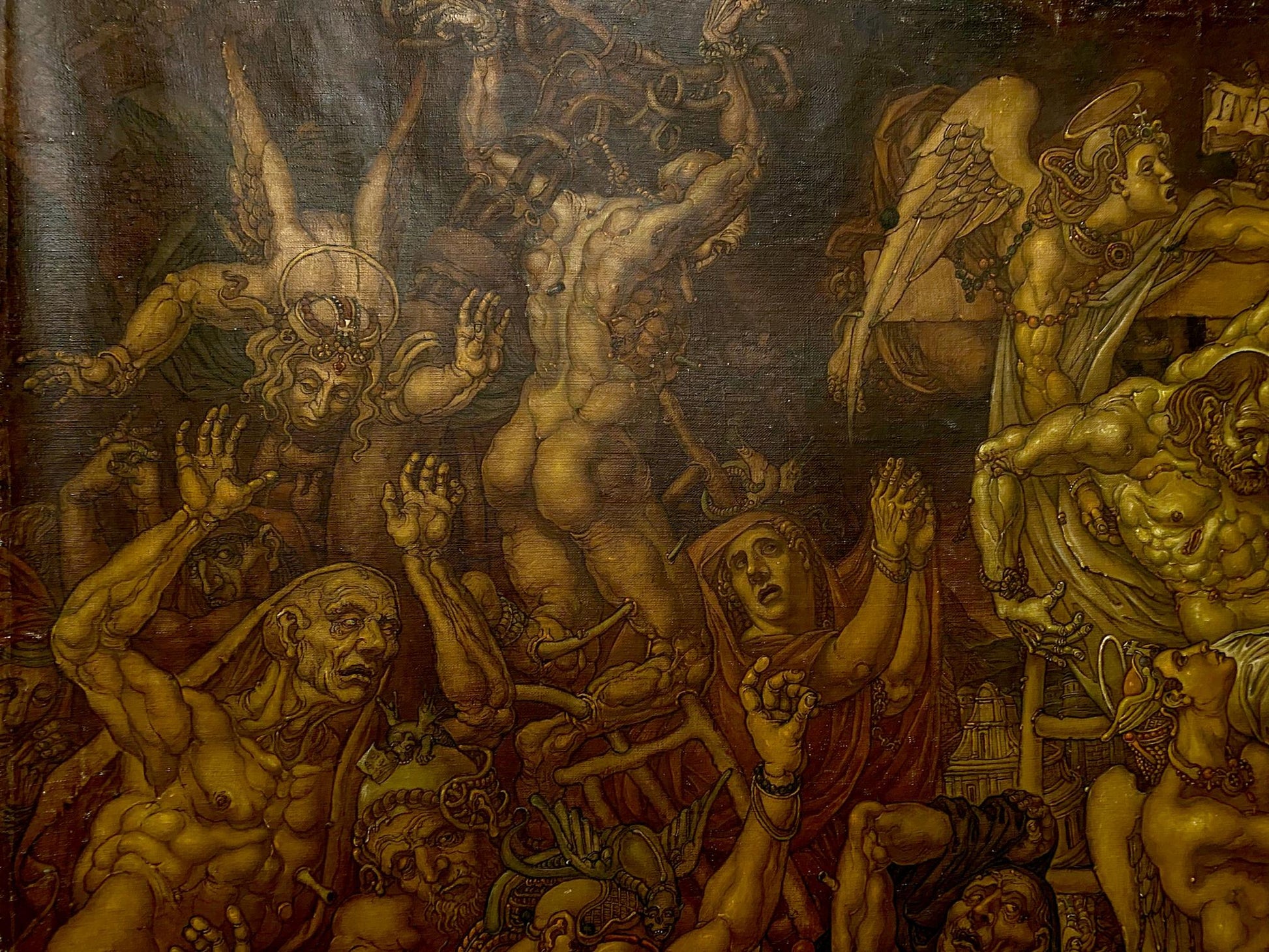 Dramatic oil painting Descent from the Cross by Litvinov Oleg Arkad’yevich