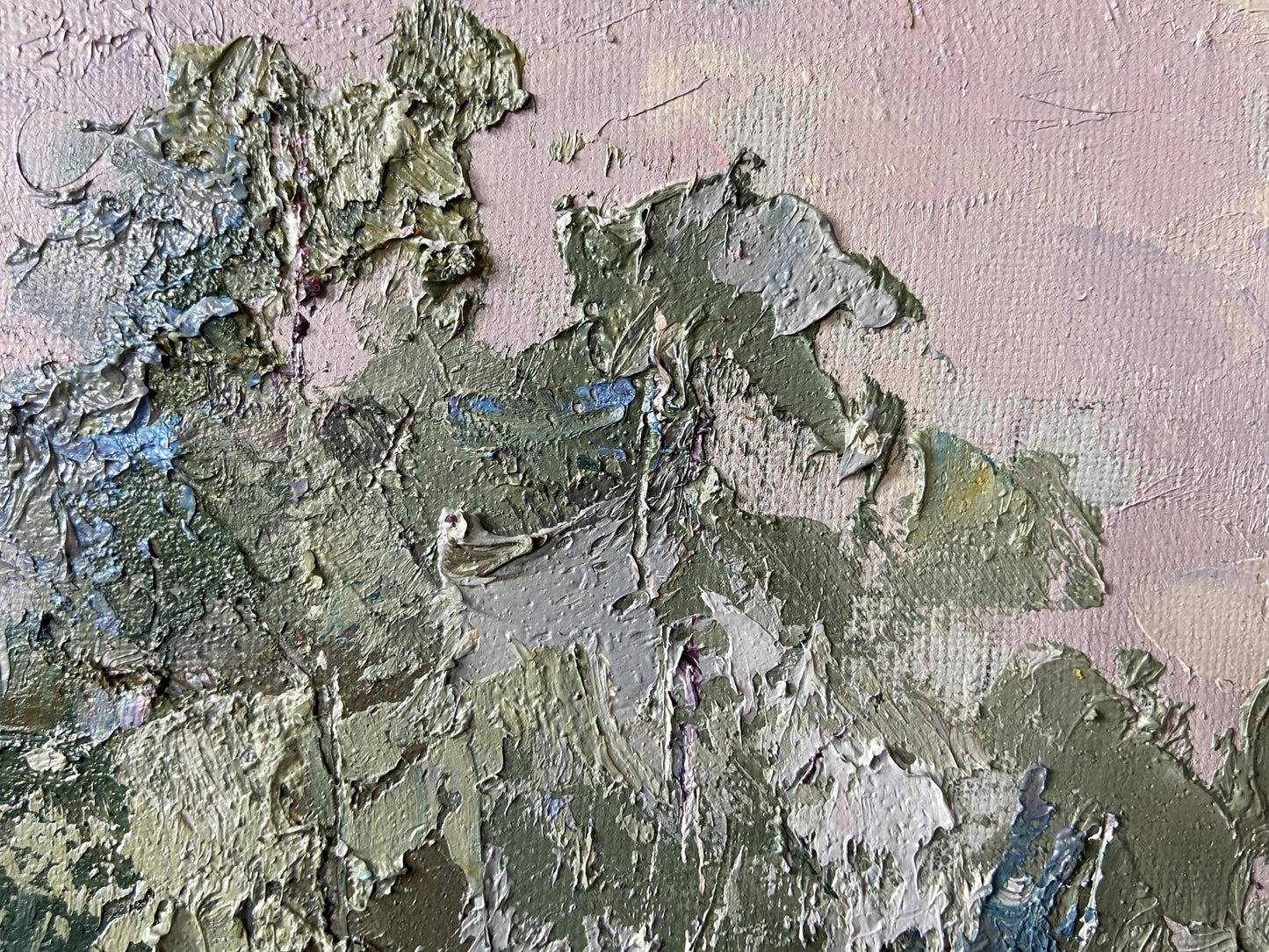 Textured impasto oil painting of Vorskla River by Gaponchenko Ivan Ivanovich