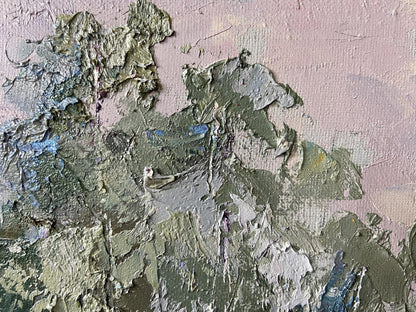 Textured impasto oil painting of Vorskla River by Gaponchenko Ivan Ivanovich