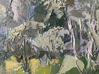 Textured impasto oil painting of Vorskla River by Gaponchenko Ivan Ivanovich