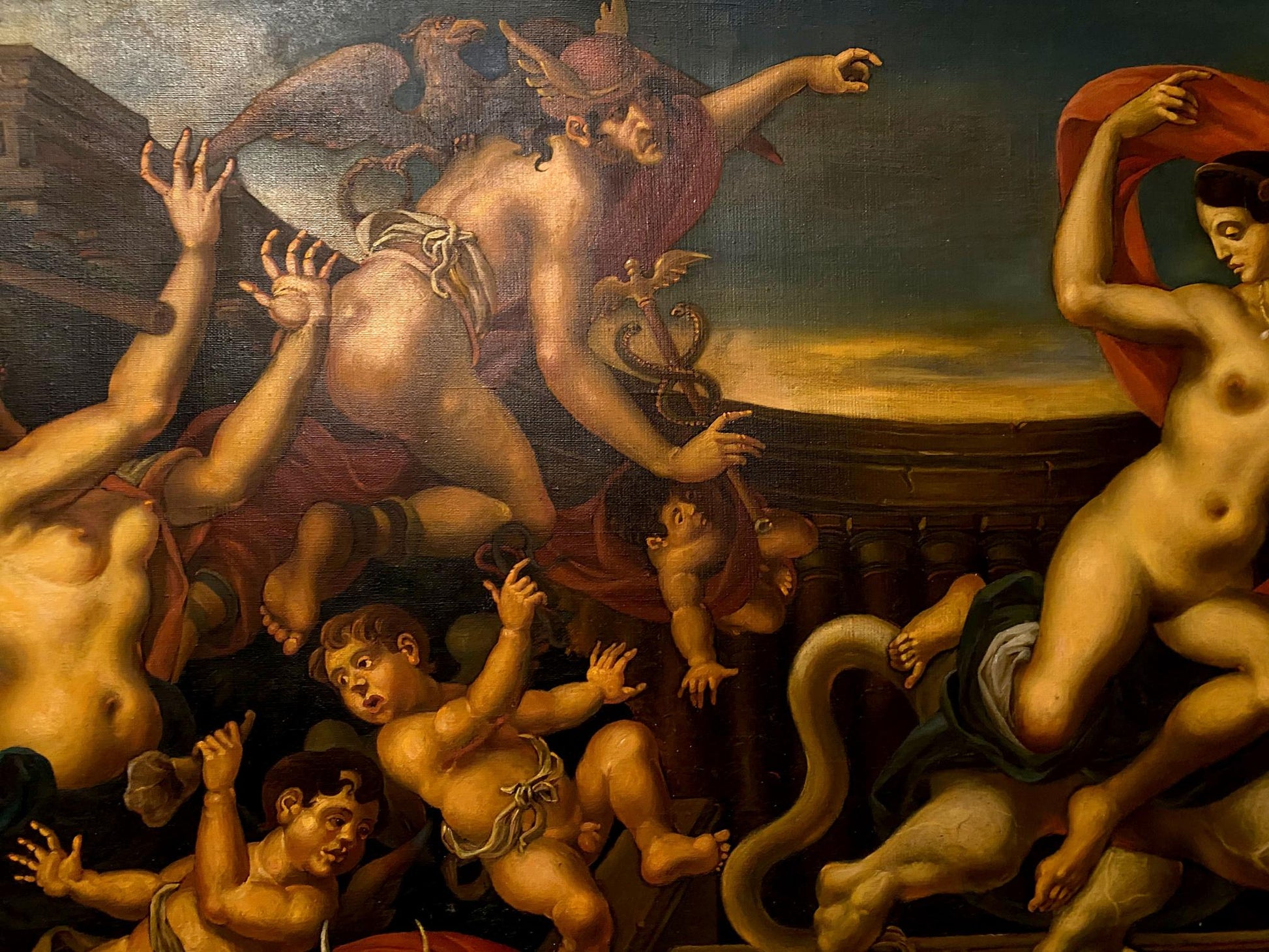 Oil painting Abduction by Litvinov Oleg Arkad’yevich with nude figures