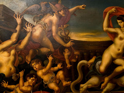 Oil painting Abduction by Litvinov Oleg Arkad’yevich with nude figures