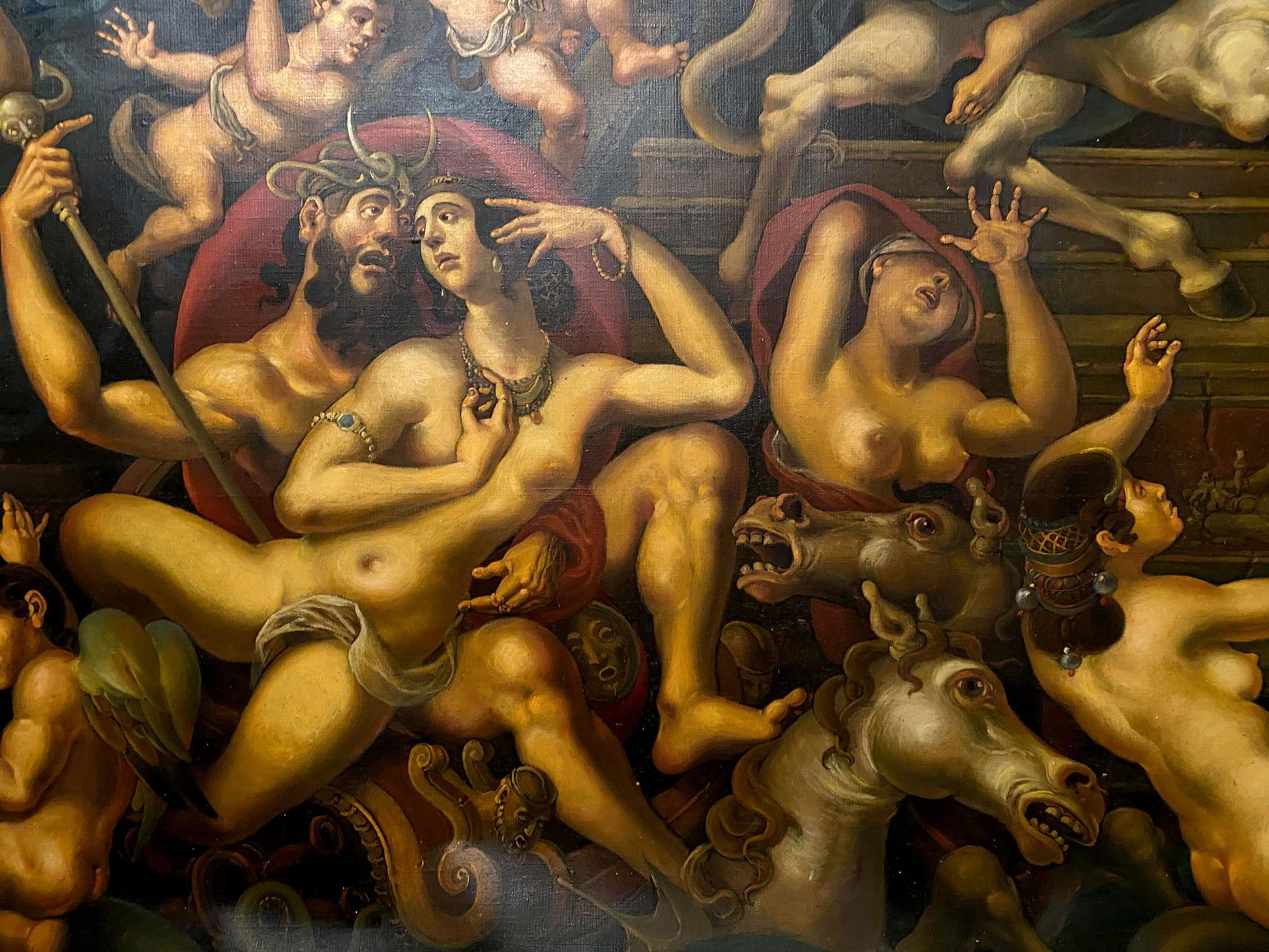 Oil painting Abduction by Litvinov Oleg Arkad’yevich with nude figures