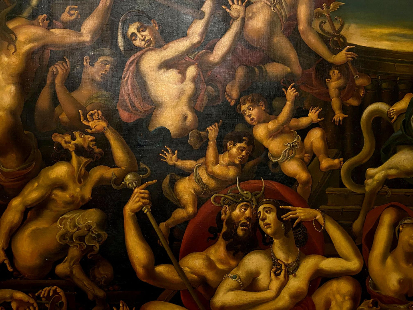 Oil painting Abduction by Litvinov Oleg Arkad’yevich, nude mythological figures