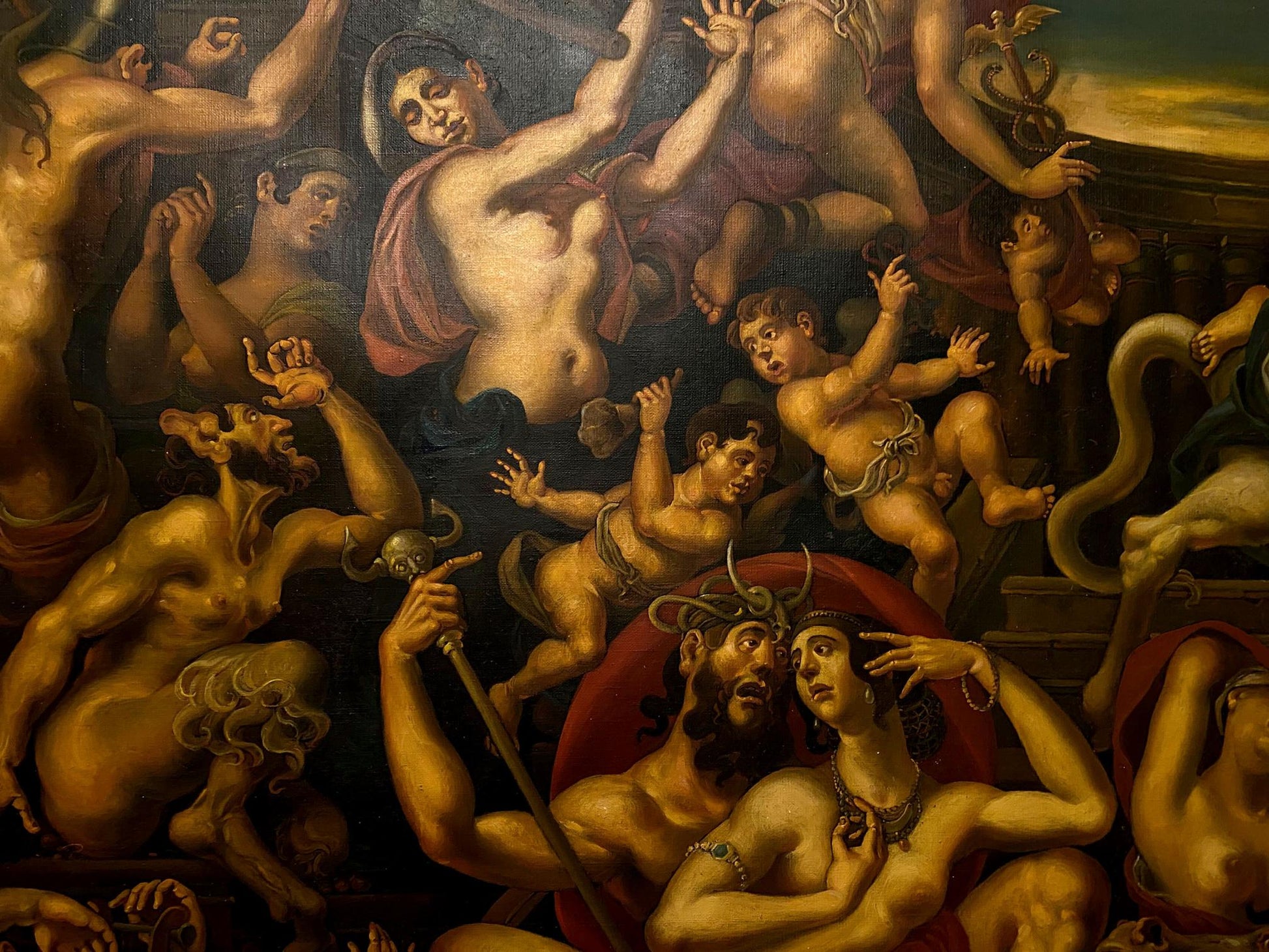 Oil painting Abduction by Litvinov Oleg Arkad’yevich, nude mythological figures