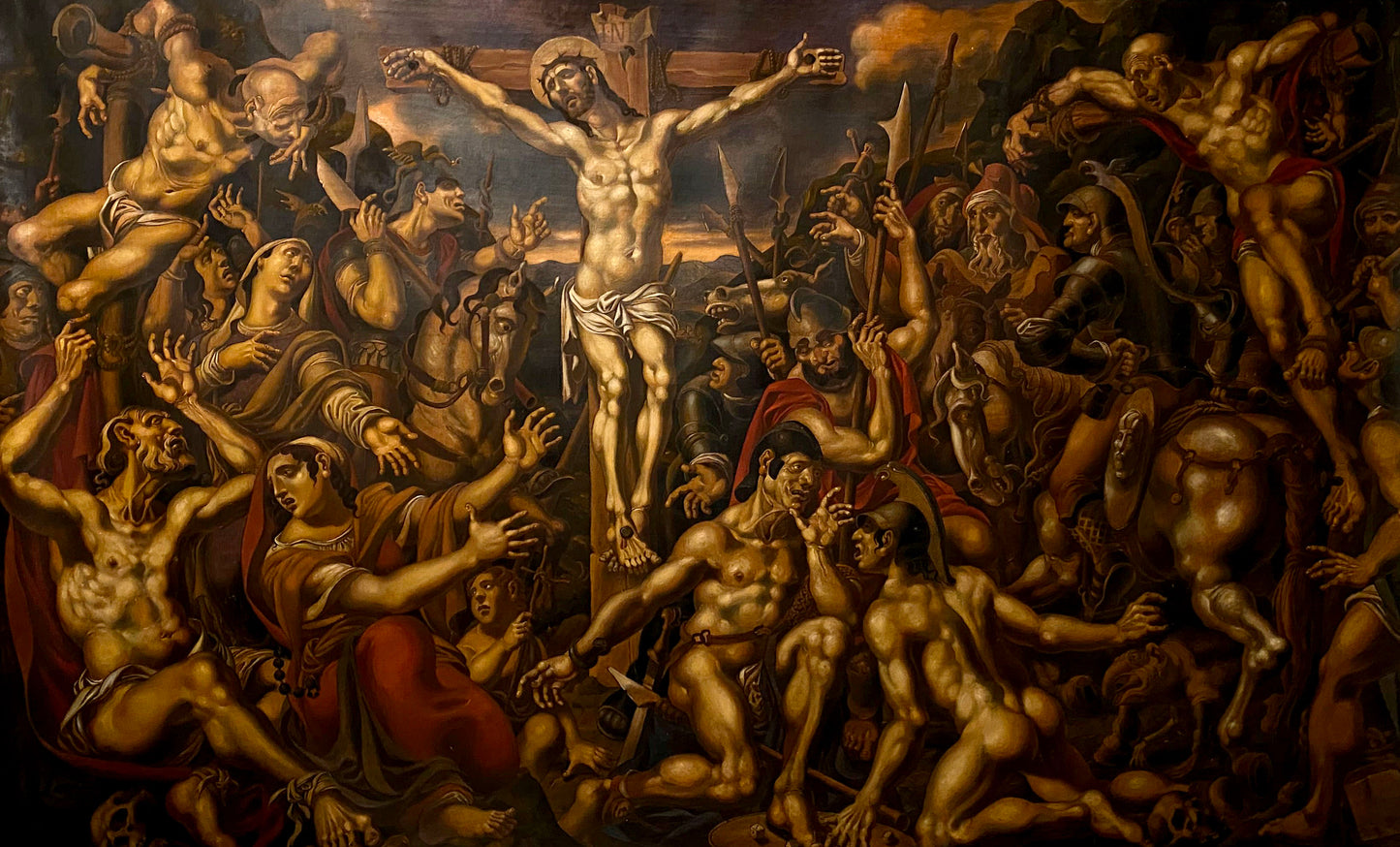Oil painting of Crucifixion by Litvinov Oleg Arkad’yevich
