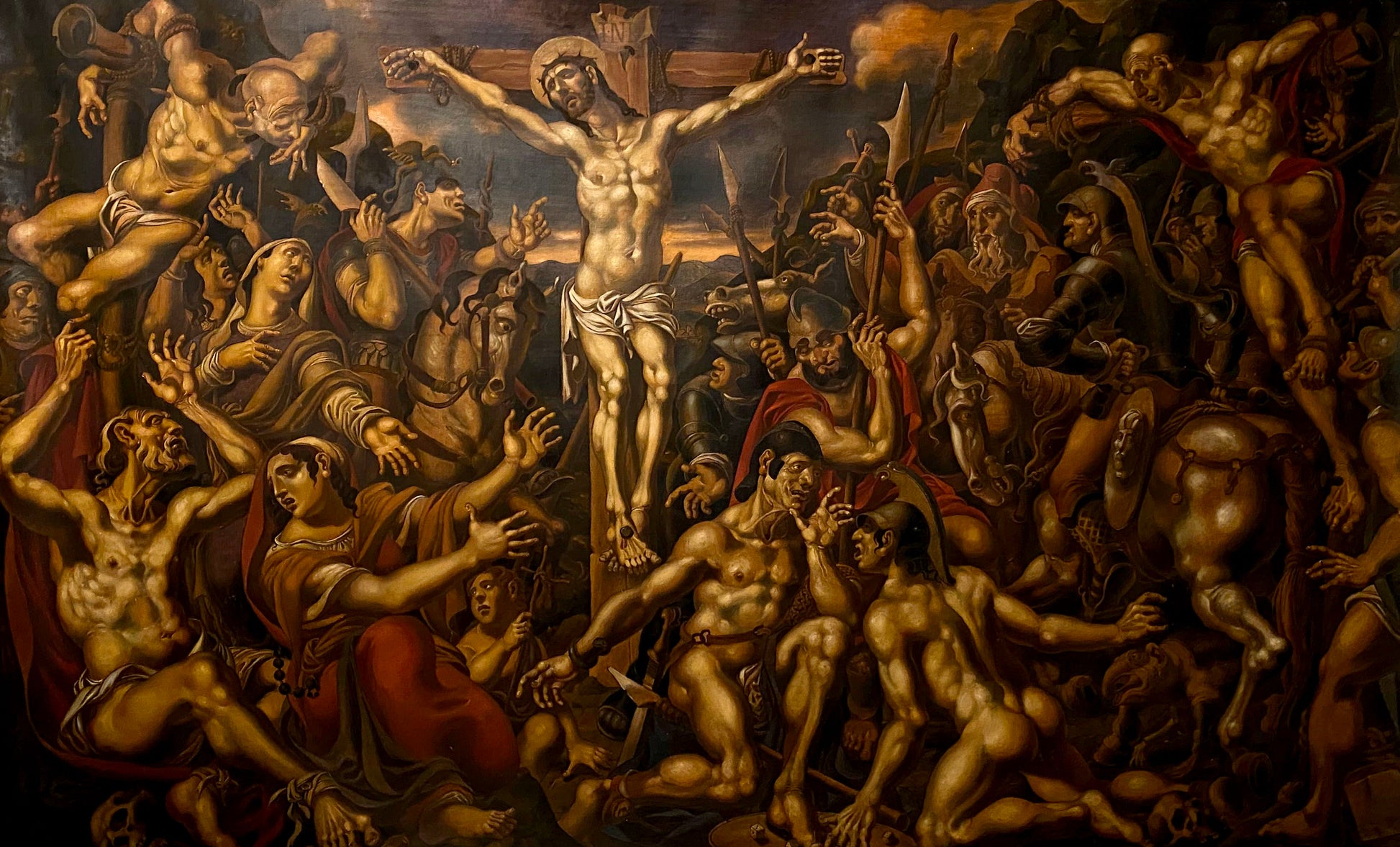 Oil painting of Crucifixion by Litvinov Oleg Arkad’yevich