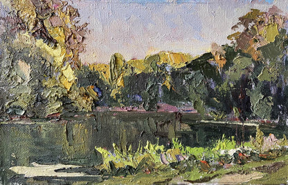 Impasto oil painting It is getting dark by Gaponchenko Ivan Ivanovich