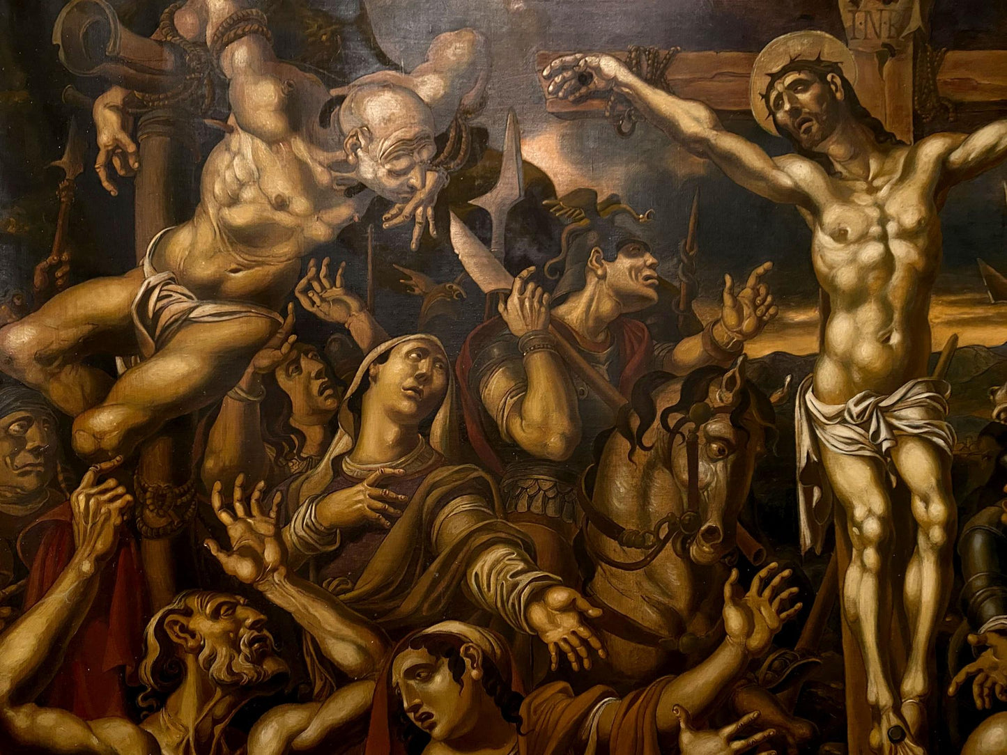 Oil painting of Jesus Christ Crucifixion by Litvinov Oleg Arkad’yevich