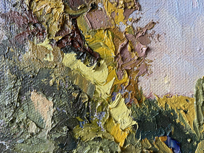Oil painting It is getting dark by Gaponchenko Ivan Ivanovich impasto textured canvas