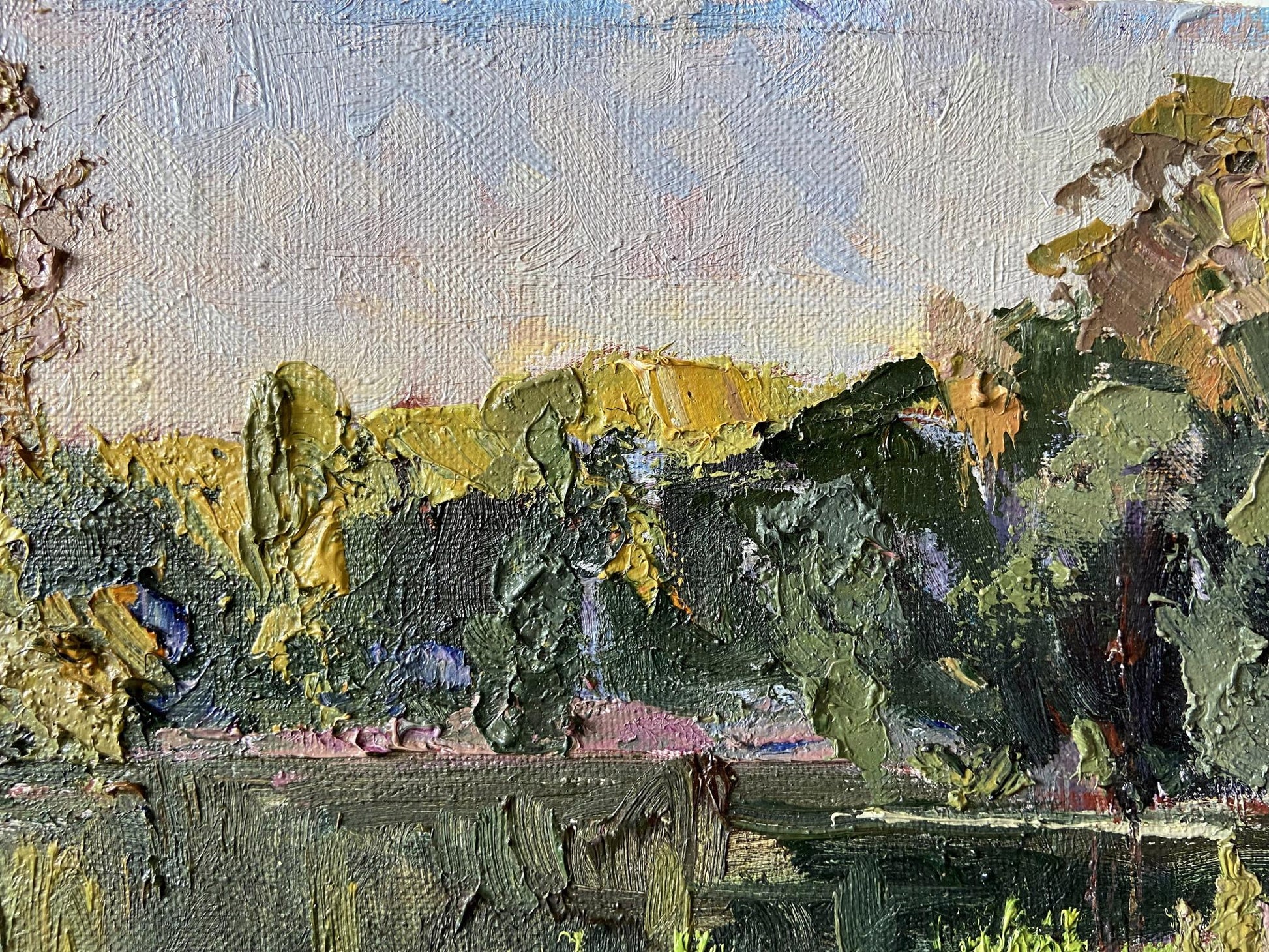 Impasto oil painting It is getting dark by Gaponchenko Ivan Ivanovich