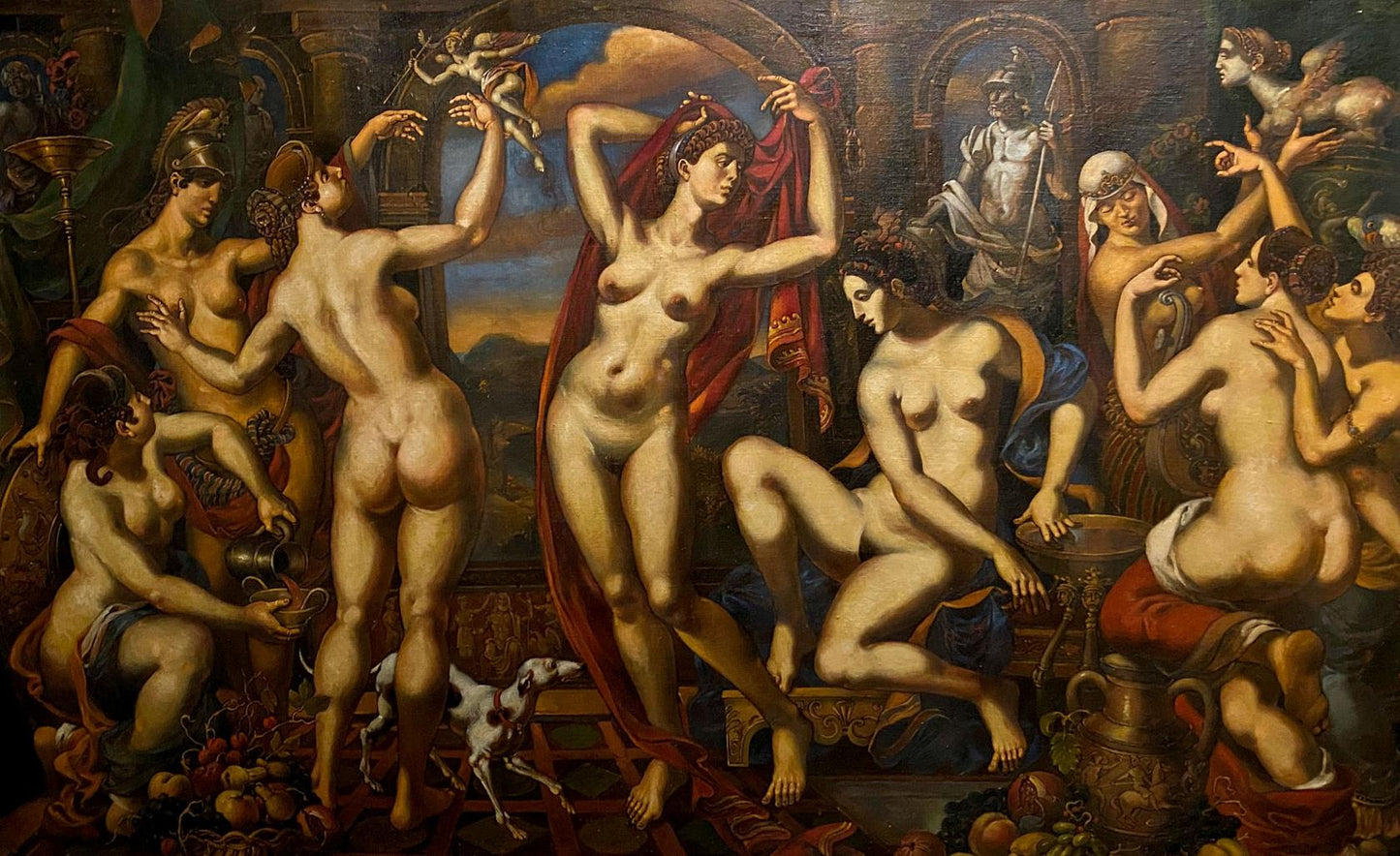 Oil painting Evening in Pompeii by Litvinov Oleg Arkad’yevich, nude figures