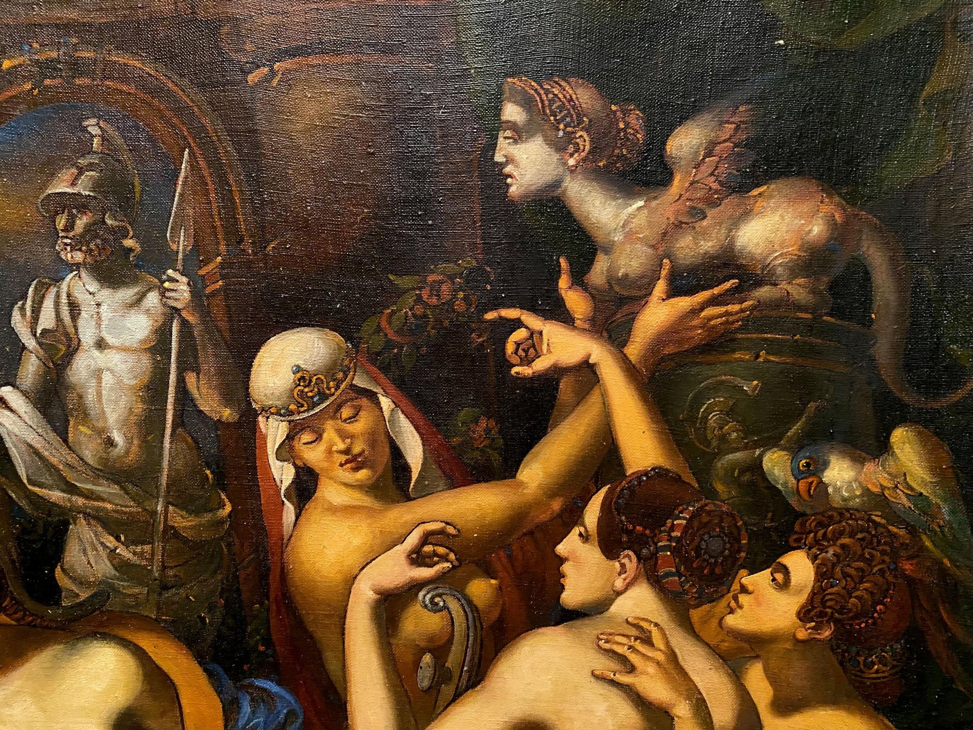 Oil painting Evening in Pompeii by Litvinov Oleg Arkad’yevich with mythological figures