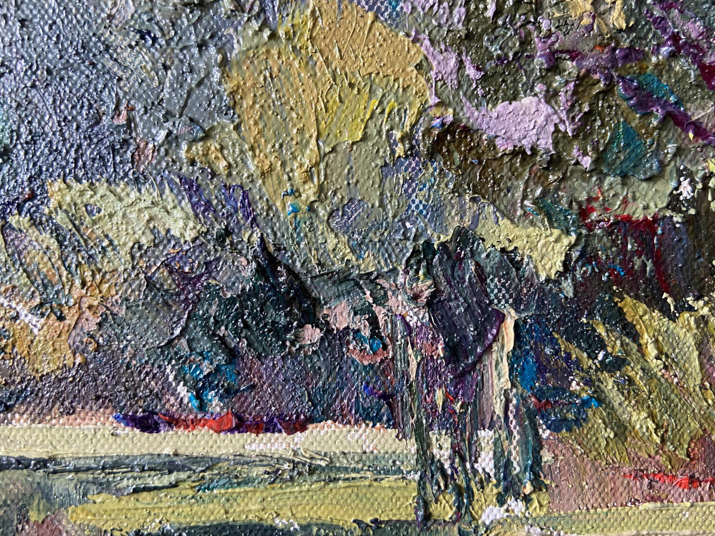 Impressionistic summer sunny landscape oil painting by Gaponchenko Ivan Ivanovich