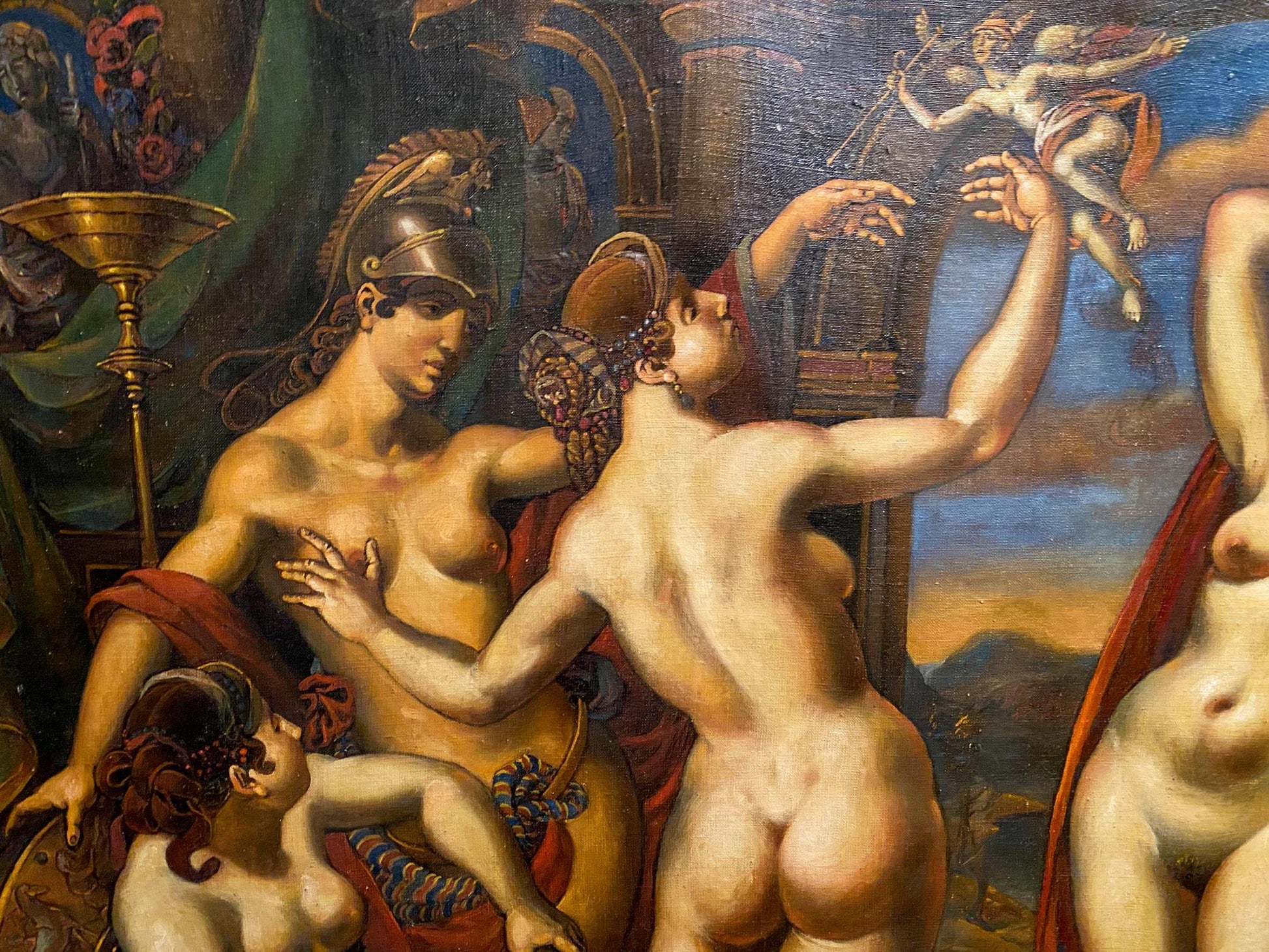 Oil painting Evening in Pompeii by Litvinov Oleg Arkad’yevich with nude figures
