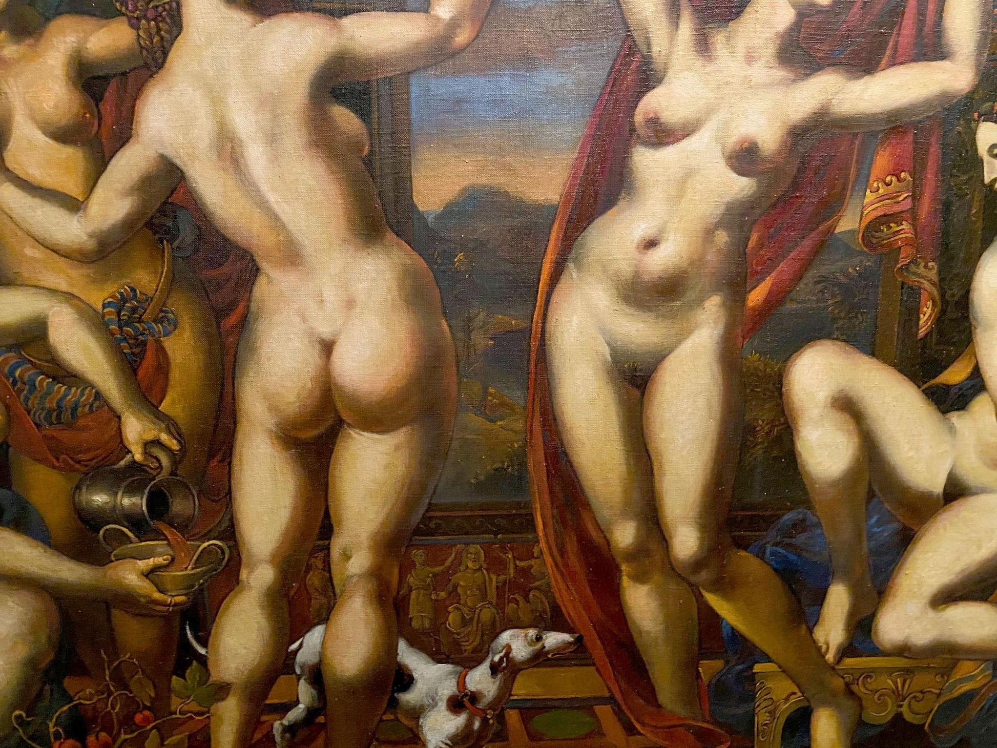 Oil painting Evening in Pompeii by Litvinov Oleg Arkad’yevich with nude figures