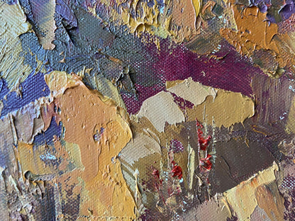 Textured impasto oil painting Autumn in Nikolayevshchina by Gaponchenko Ivan Ivanovich