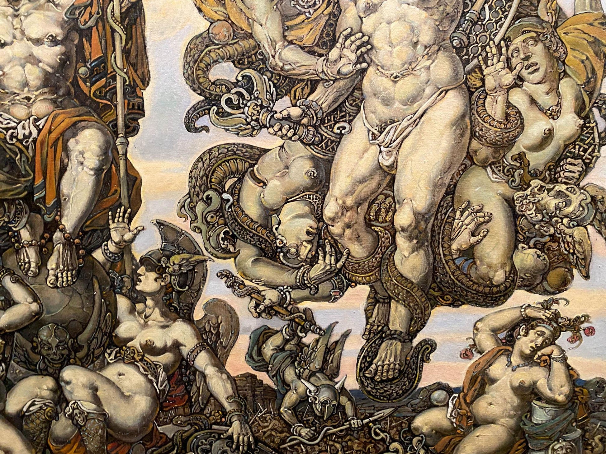 Oil painting Apotheosis of Homer by Litvinov Oleg Arkadyevich with dragons