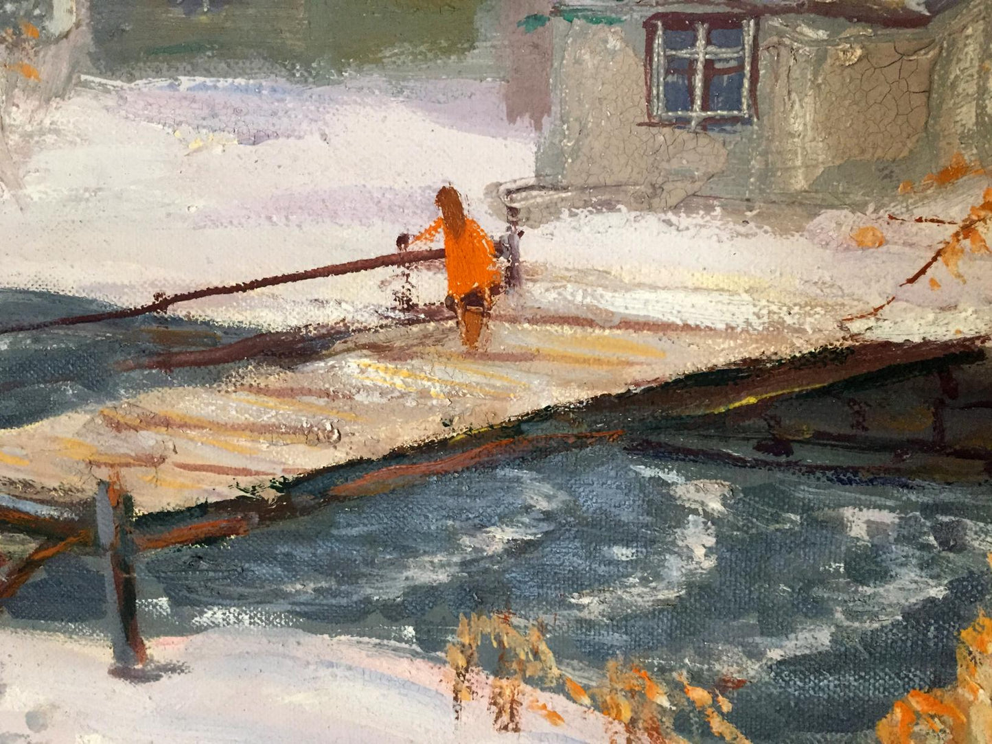 Oil painting Winter in the Carpathians by Shary Anatoly Ivanovich