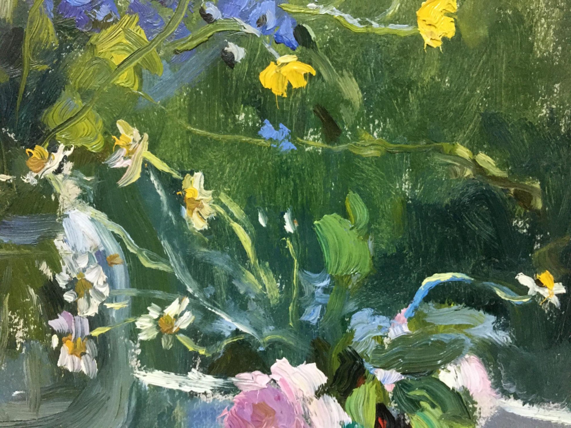 Oil painting Flowers on the Window by Poplavsky Mikhail Konstantinovich