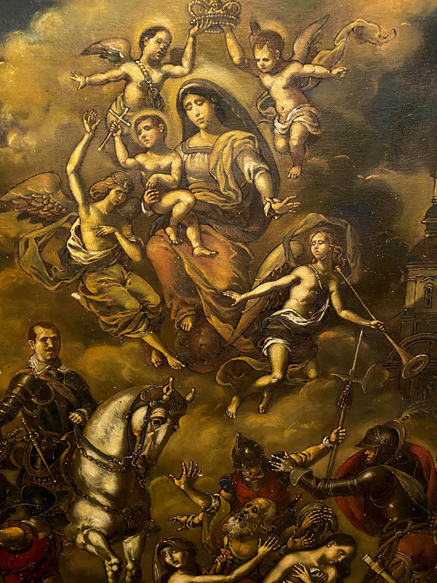 Oil painting Assault on the city of Breda by Oleg Litvinov, classical religious scene