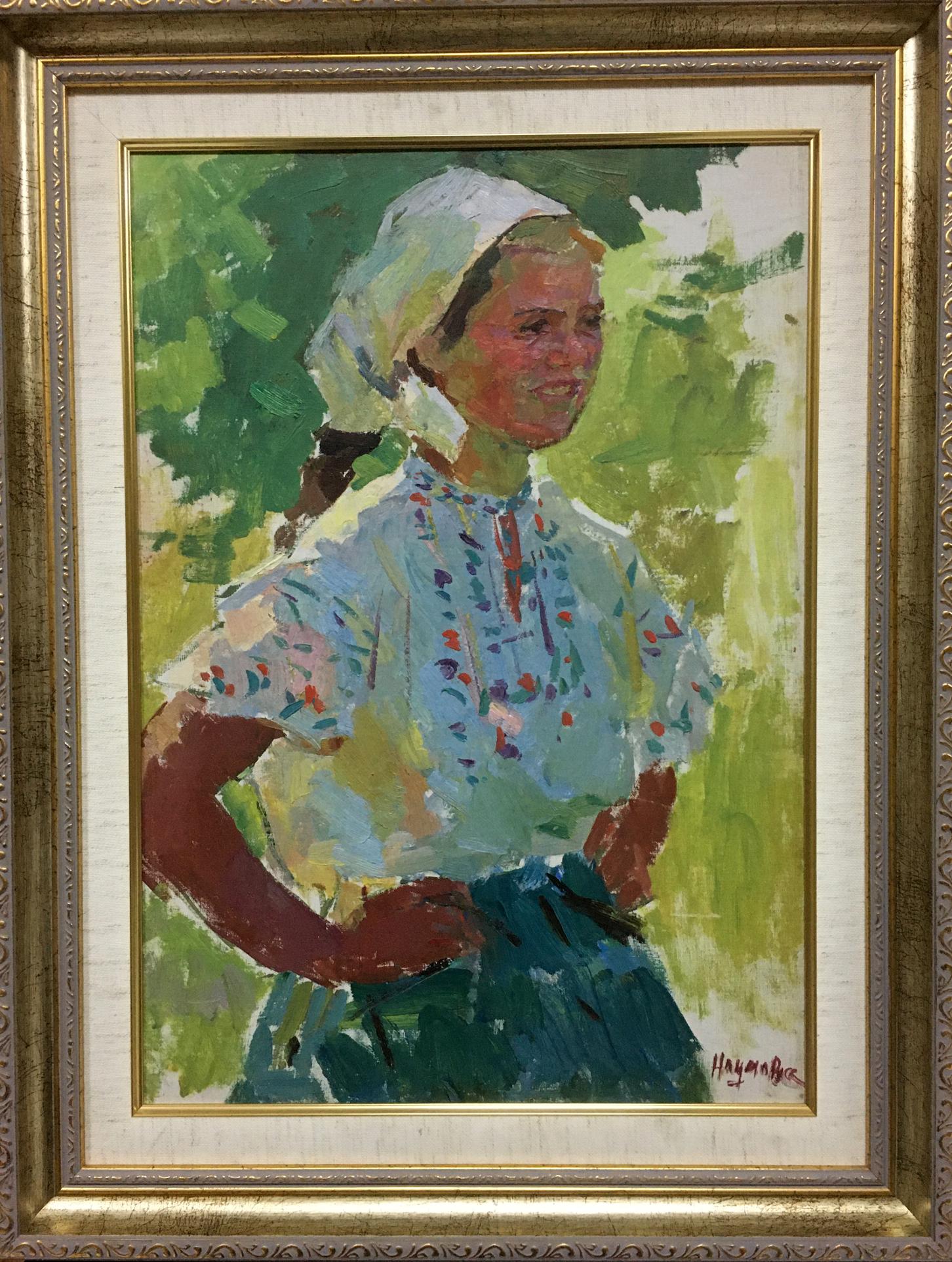 Oil painting portrait of girl by Naumova Tamara Sergeevna