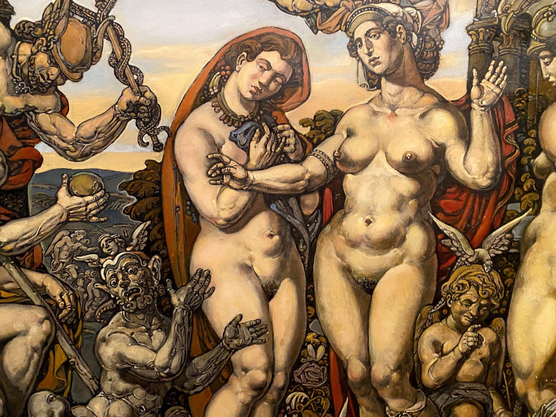 Oil painting The Judgment of Paris by Litvinov Oleg Arkadyevich, nude figures