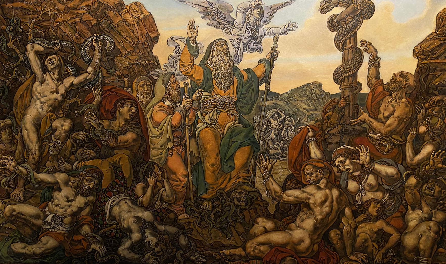 Oil painting Brazen serpent by Litvinov Oleg Arkad’yevich mural