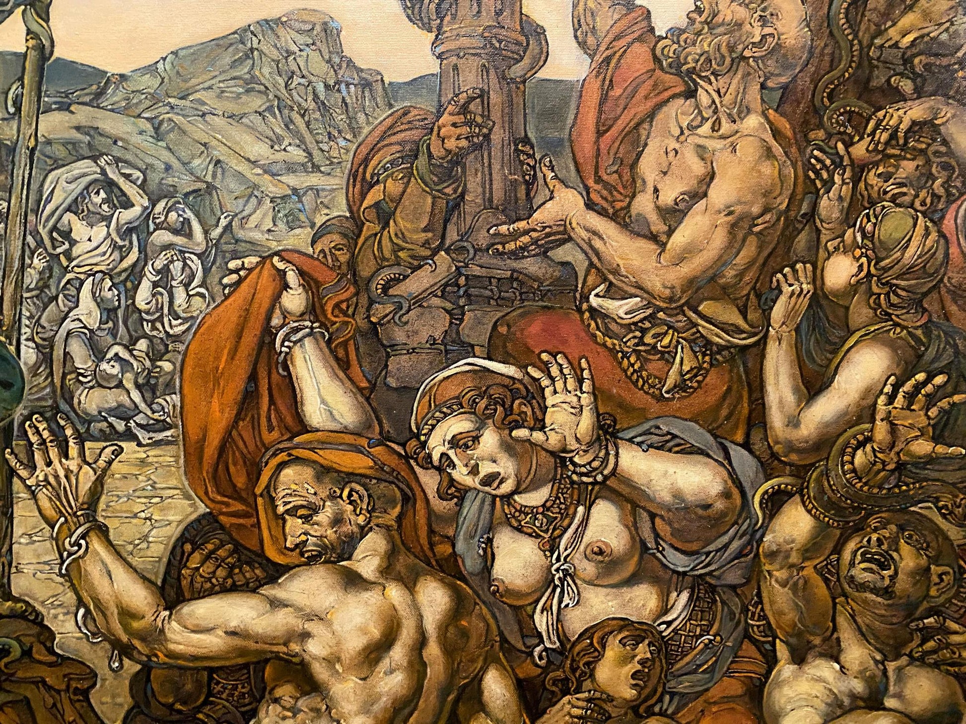 Oil painting of Brazen Serpent by Litvinov Oleg Arkad’yevich