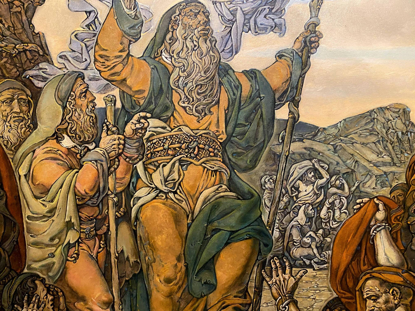 Oil painting of Brazen Serpent by Litvinov Oleg Arkad’yevich