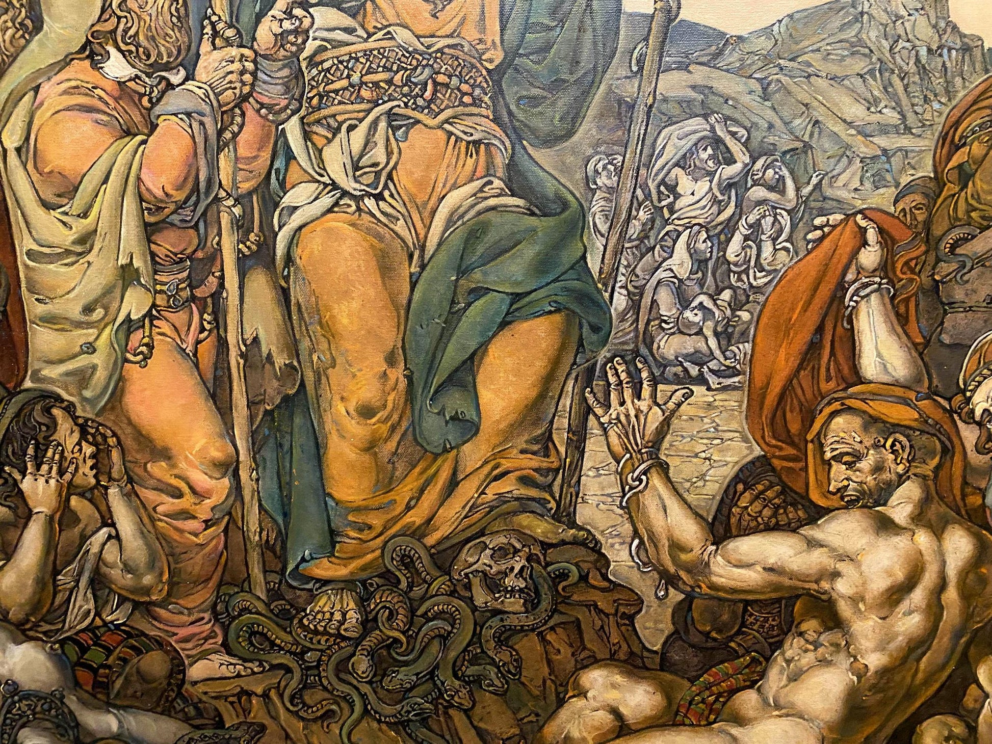 Oil painting of Brazen Serpent by Litvinov Oleg Arkad’yevich