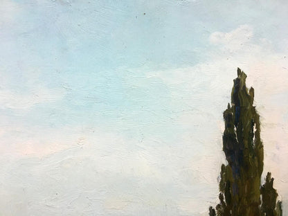 Impressionistic tall evergreen tree by Bronstein Mark Emmanuilovich