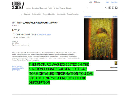 Abstract oil painting Way to Yourself by Stadnik Vladimir, textured yellow face