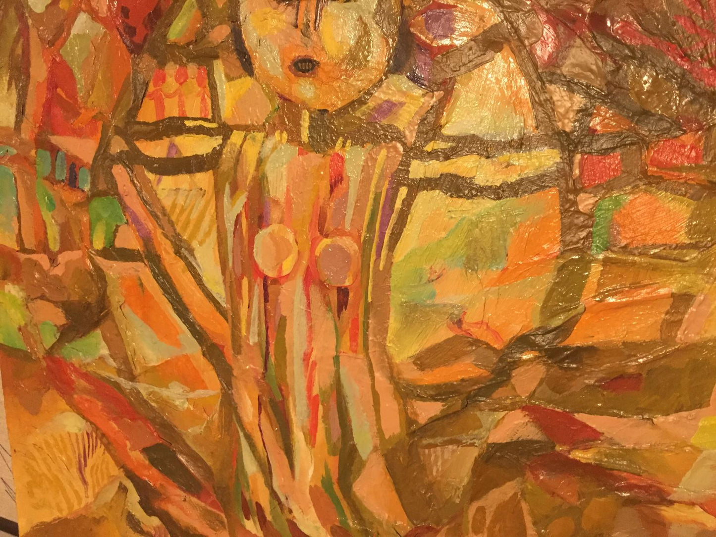 Abstract oil painting Palimpsest by Stadnik Vladimir in warm tones