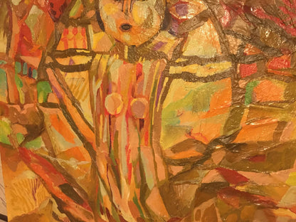 Abstract oil painting Palimpsest by Stadnik Vladimir in warm tones