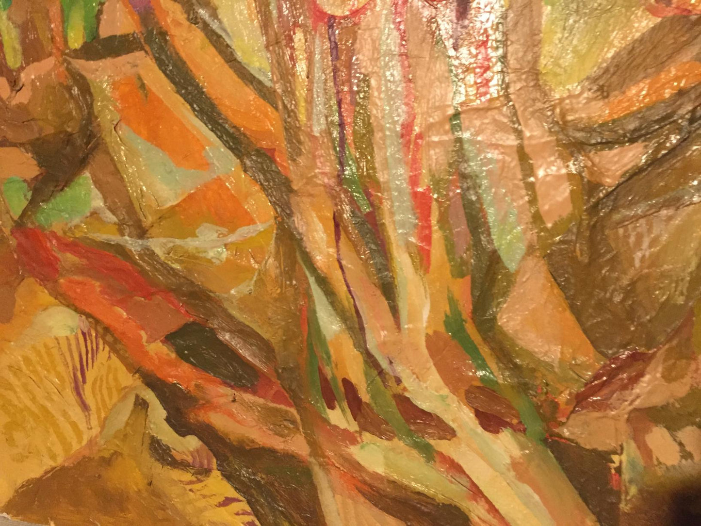 Abstract oil painting Palimpsest by Stadnik Vladimir in warm earth tones