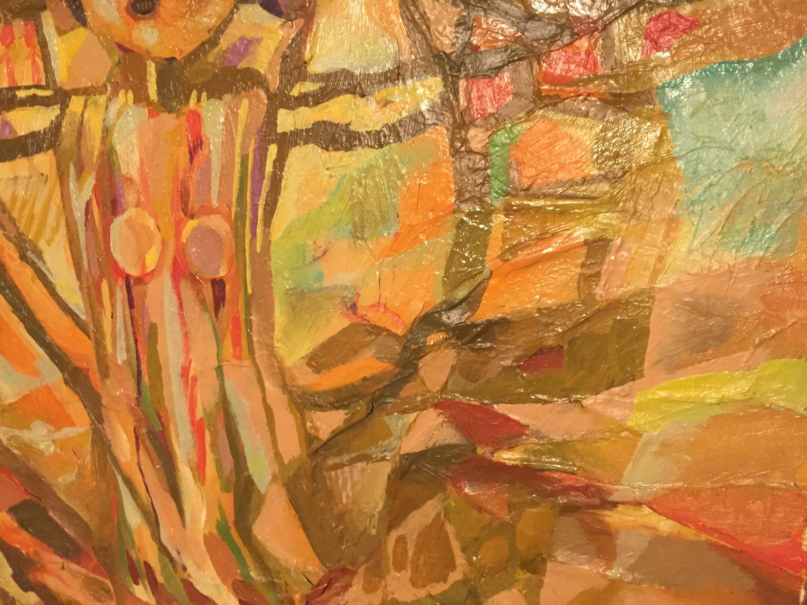 Abstract oil painting Palimpsest by Stadnik Vladimir in warm tones