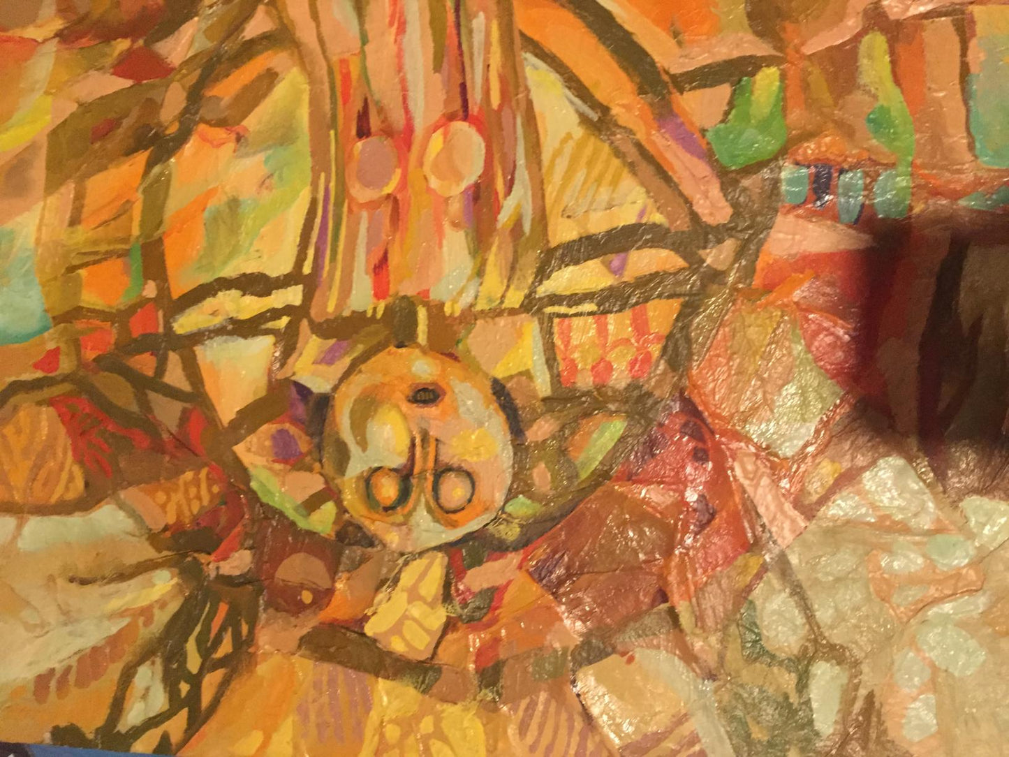 Abstract oil painting Palimpsest by Stadnik Vladimir with stylized face