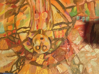 Abstract oil painting Palimpsest by Stadnik Vladimir with stylized face