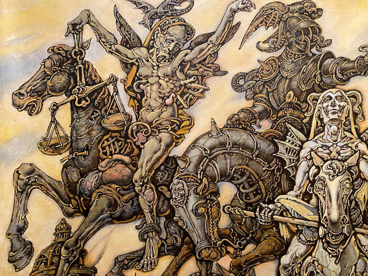 Dark fantasy oil painting Johns vision by Oleg Litvinov