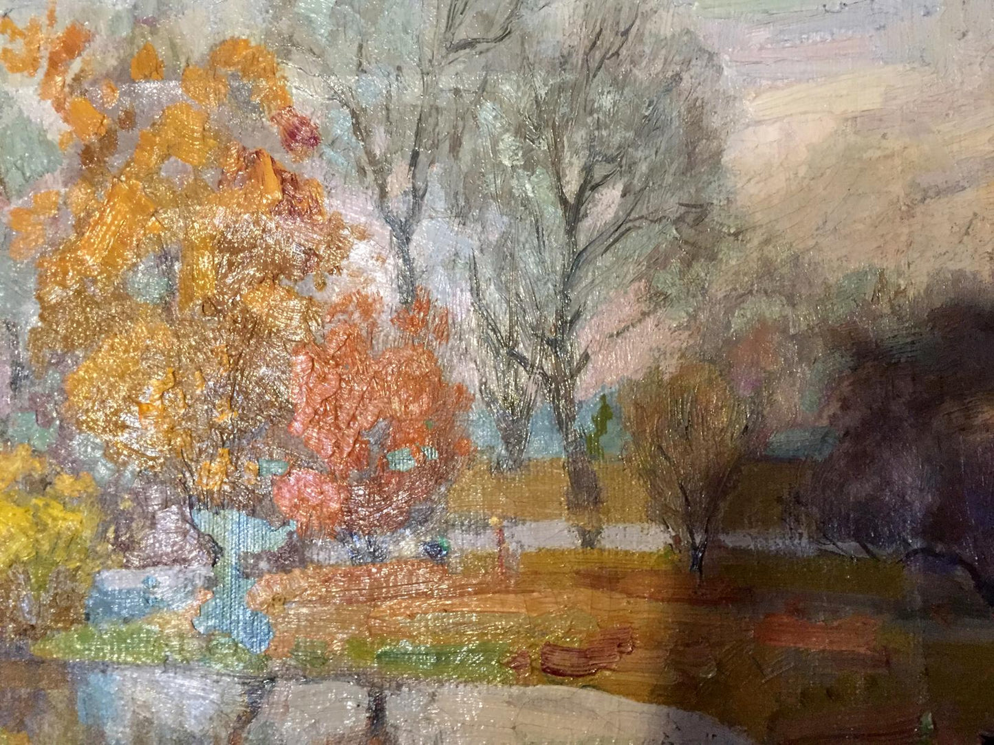 Oil painting by March Nechiporenko Elena Genrikhovna: autumn tree in orange foliage
