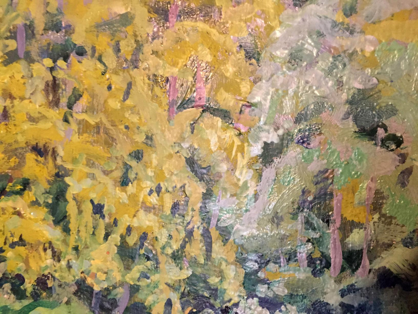 Oil painting Forest by Kolosovsky Georgy Sergeevich vibrant abstract