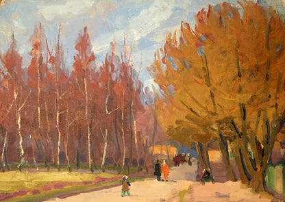 Oil painting Golden forest by Khrustalenko Nikolay Aleksandrovich