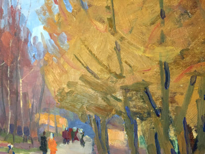 Oil painting Golden forest by Khrustalenko Nikolay Aleksandrovich